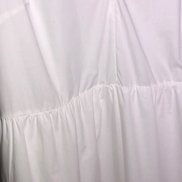 Who What Wear DemiTiered White Puff Short Sleeve Dress w/Pockets Size Large - Picture 4 of 12